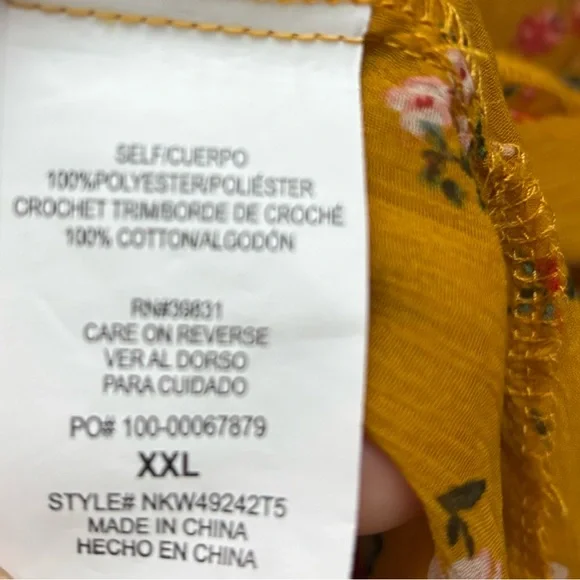 Rewind Mustard Floral Kimono - Picture 4 of 4